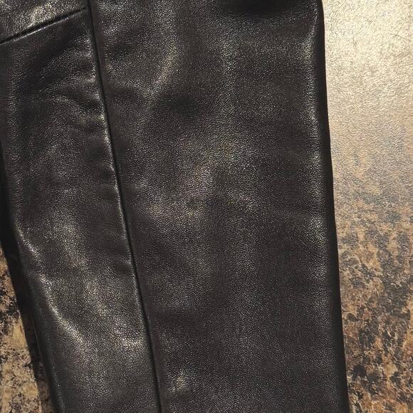 Pelle Studio Trench Coat Leather Y2K 90s Grunge Goth Minimalist Black Medium - Picture 12 of 16